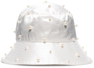 Jennifer Behr Mallorie pearl-embellished bucket hat