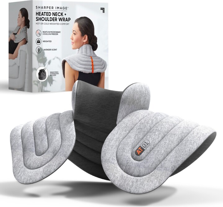Sharper Image Heated Neck and Shoulder Aromatherapy Wrap, Lavender Scented Hot/Cold
