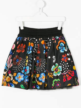 Simonetta floral pleated skirt