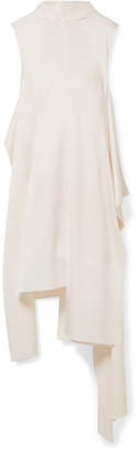 SOLACE London Larin Asymmetric Satin-crepe Dress - Cream