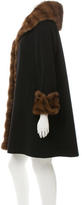 Thumbnail for your product : Fleurette Mink-Trimmed Cashmere Blend Coat