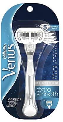 Gillette Venus Platinum Extra Smooth Metal Handle Women's Razor & Refill