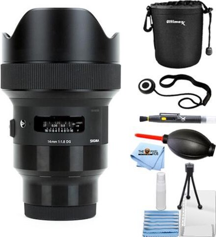Sigma 14mm f/1.8 DG HSM Art Lens for Sony E 450965 - Essential Lens Pouch Bundle