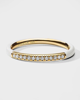 Ippolita Band Ring in 18K Gold with Diamonds