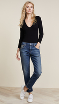Thumbnail for your product : Enza Costa Long Sleeve V Bodysuit
