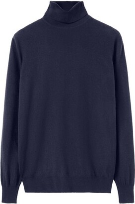 CD Icon Turtleneck Sweater Navy Blue Cashmere Jersey