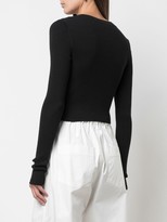 Thumbnail for your product : Proenza Schouler White Label Fine Gauge Rib Cropped Knit Cardigan