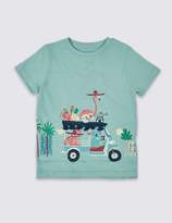 Thumbnail for your product : Marks and Spencer Pure Cotton Animals T-Shirt (3 Months - 7 Years)