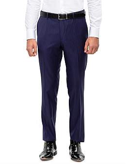 Sand Fl Fr Wool Pinstripe Suit Trouser S194