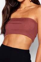 Thumbnail for your product : boohoo Petite Rib Bandeau Top
