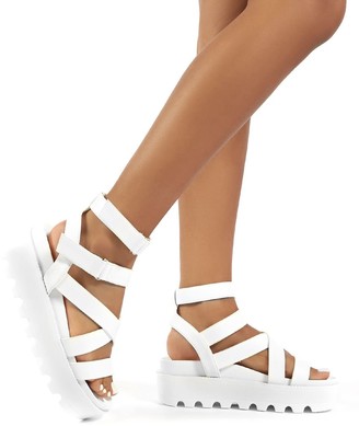 white gladiator sandals uk