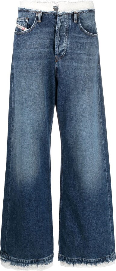 Diesel D-Sire 007i2 wide-leg jeans - ShopStyle 