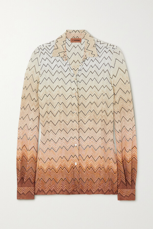 MISSONI★素敵！Crochet-knit and cotton-jersey T-shirt MISSONI Crochet-knit cotton T-shirt | THE OUTNET