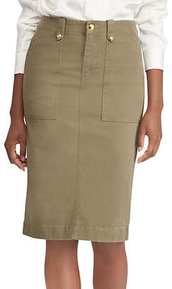 Lauren Ralph Lauren Mid-Rise Straight Chino Skirt