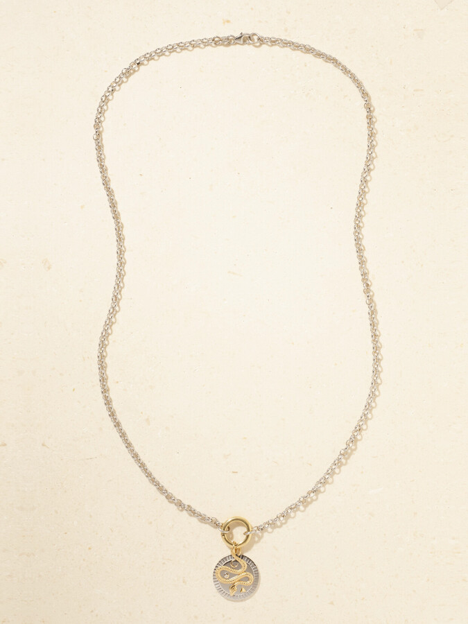 Foundrae Wholeness 18-karat Yellow And White Gold Diamond Necklace - One size