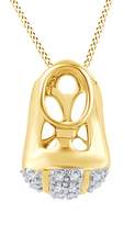 Thumbnail for your product : Baby Bootie Jewel Zone US Natural Diamond Accent Pendant In 14K Gold Over Sterling Silver
