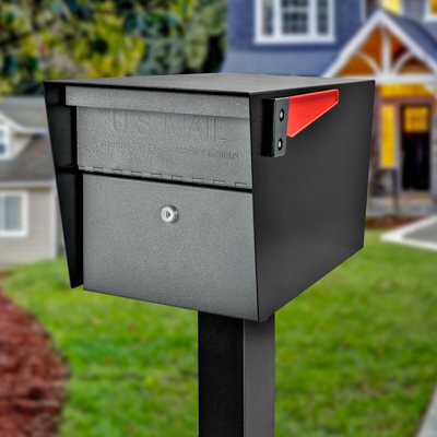 Mail Boss Mail Manager Locking Post Mounted Mailbox
