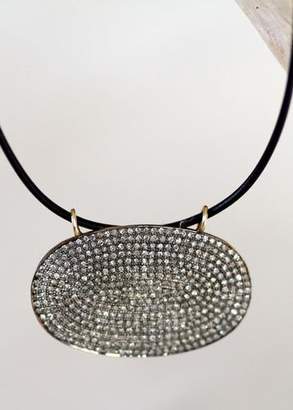 Designs By Alina Grand Pave With 14k Chain Or Leather Necklace
