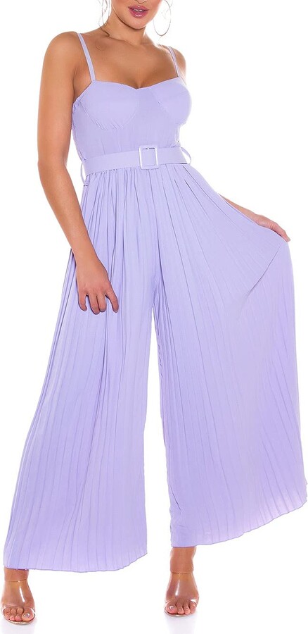 Combinaison Marlene Cintrée En Polyester - Robe Longue Avec Ceinture Et Col En V - 5