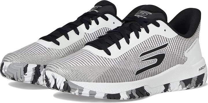 SKECHERS Pickleball Viper Court Pro 2.0 Sneaker Men's Running Shoes White/Black : 7 D - Medium, Rubber