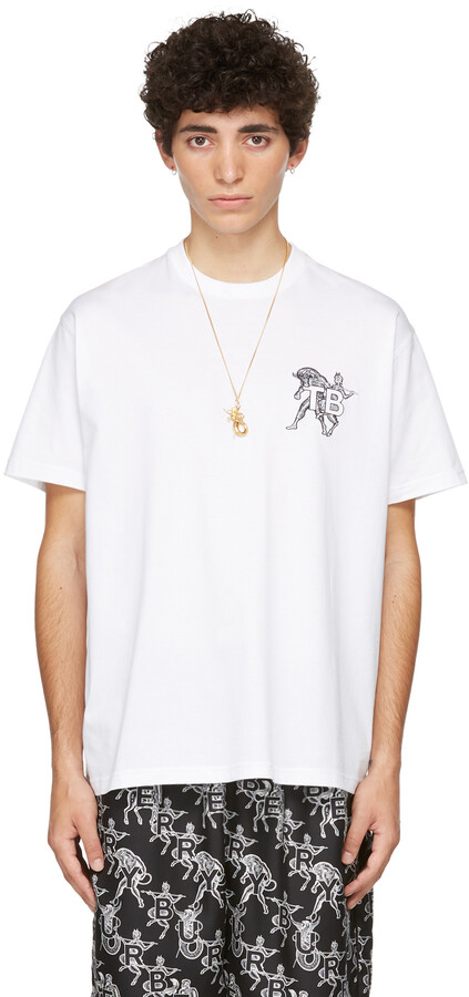 Burberry White Mythical Alphabet Small 'TB' T-Shirt - ShopStyle