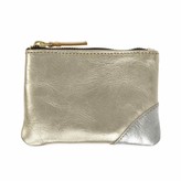 Thumbnail for your product : Vida Vida Cut Corners Gold & Silver Leather Coin Purse