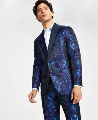 INC International Concepts Men's Classic-Fit Abstract Brocade Suit Jacket, Created for Macy's