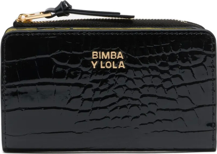 Bimba y Lola Crocodile-Effect Zip-Around Wallet
