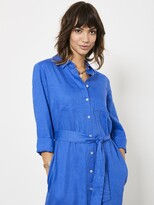 Thumbnail for your product : Mint Velvet Blue Linen Midi Shirt Dress
