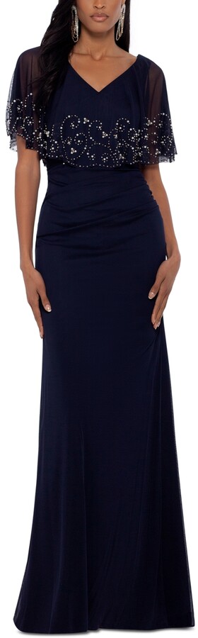 Navy Blue Dress With Silver | Shop the ...