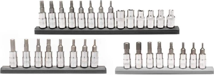 Husky 1/4 in. Drive SAE/Metric Hex/Torx Bit Socket Set (30-Piece)