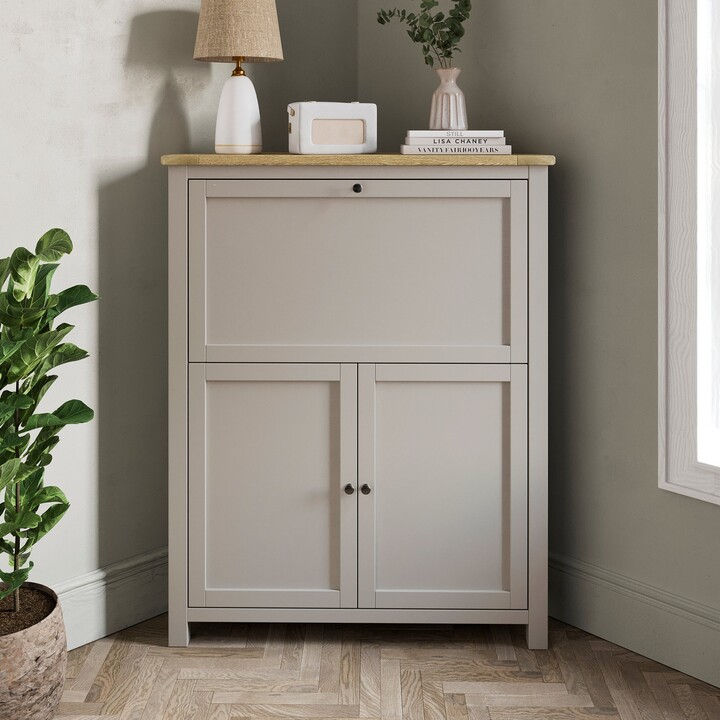 Dunelm Olney Corner Hideaway Desk Stone ShopStyle