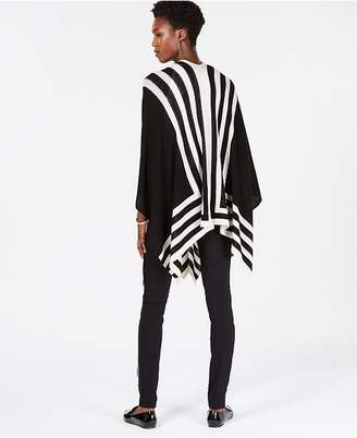 Charter Club Pure Cashmere Striped Open-Front Wrap Cardigan, Created for Macy's