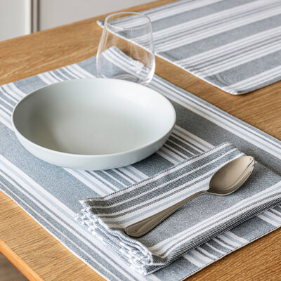 Over & Back Over&Back Woven Striped Placemats, Set of 4