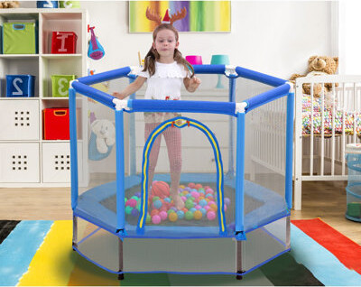 Merax Kids Hexagon Trampoline with Safety Enclosure