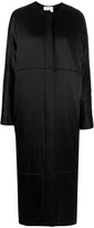 Thumbnail for your product : LA COLLECTION Pheme concealed silk coat