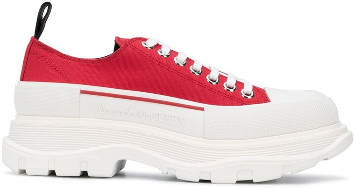 red alexander mcqueen sneakers