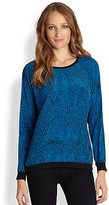 Thumbnail for your product : Tibi Nelio Dot-Printed Silk Pullover
