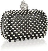 Thumbnail for your product : Alexander McQueen The Skull faux pearl-embellished leather box clutch