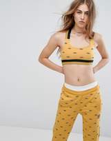 Thumbnail for your product : Umbro Cropped Bralette With All Over Logo Print