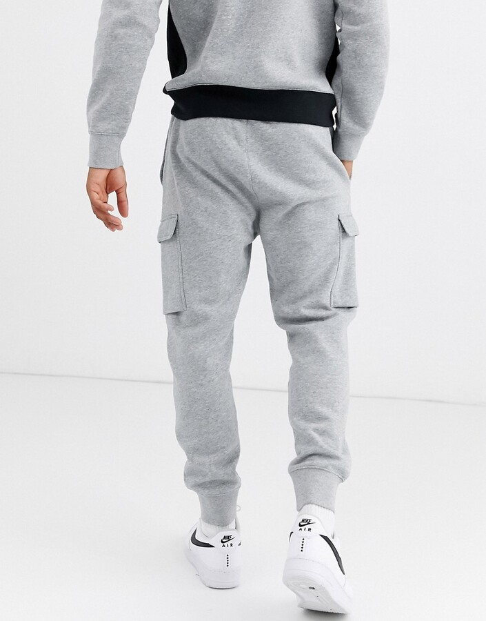 Nike club cuffed cargo joggers in grey Clearance