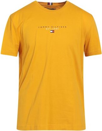 Tommy Hilfiger Yellow Men's T-shirts | ShopStyle