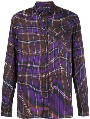Just Cavalli abstract checked shirt