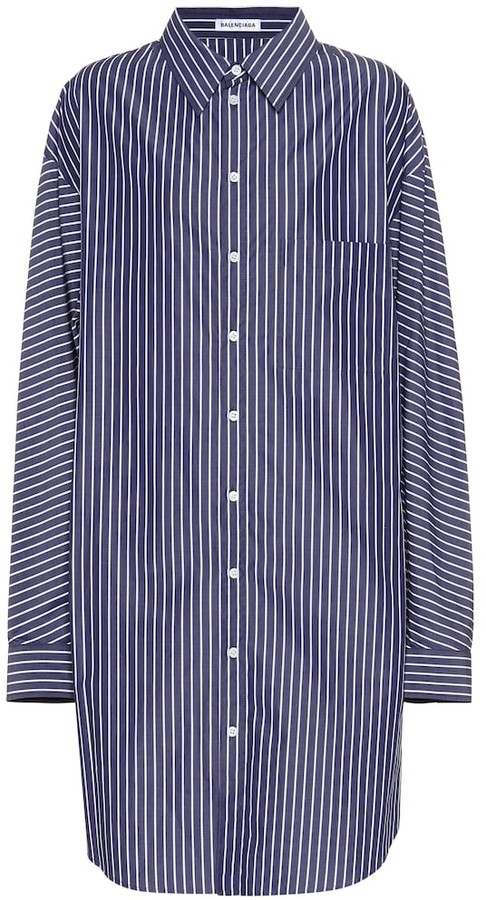 balenciaga oversized striped shirt