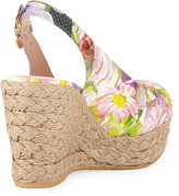Thumbnail for your product : Stuart Weitzman Jean Floral Python Jute Wedge (Made to Order)