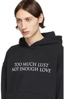 Thumbnail for your product : Nahmias SSENSE Exclusive Black Too Much Lust Hoodie
