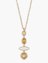 Thumbnail for your product : Lucky Brand Long Citrine Stone Pendant