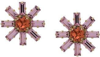Ca&Lou crystal embellished flower earrings