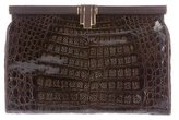 Thumbnail for your product : Mark Cross Alligator Frame Clutch