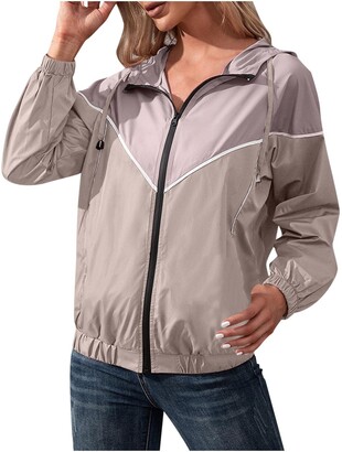 Fulidngzg Women's Transition Jacket Long Thin Raincoat Outdoor Jacket  Waterproof Breathable Rain Jacket Transition Jacket Lightweight with Hood  Rain Poncho Functional Jacket - ShopStyle